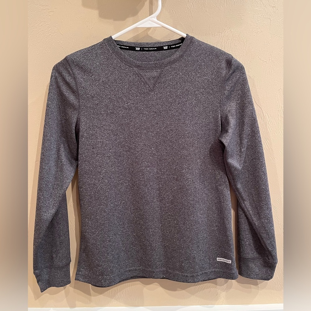 Tek Gear Gray Long Sleeve Kids Tee
